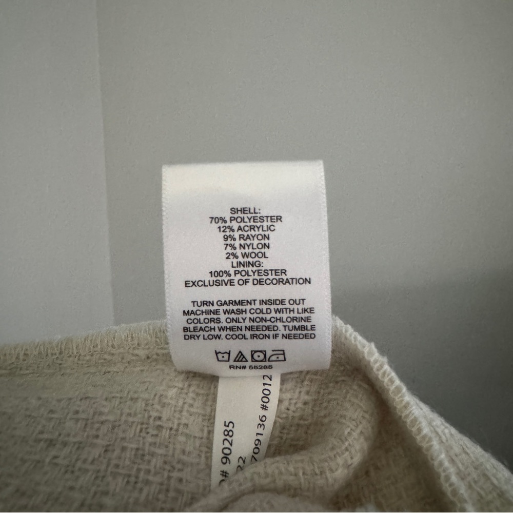 Express Cream Eyelet Ruffle Shacket | Romantic Spring Layer - Picture 5 of 6